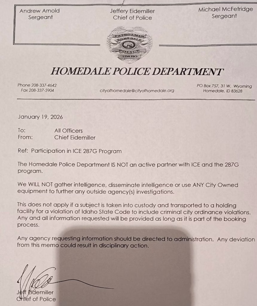 homedale memo