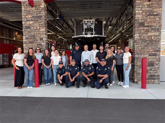 Simpson at the new Fort Hall fire station