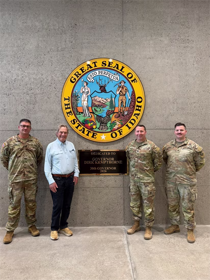 Simpson tours the new Idaho National Guard Readiness Center in Jerome, dedicated to former Gov. Dirk Kempthorne
