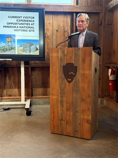 Congressman Simpson at the Minidoka National Historic Site