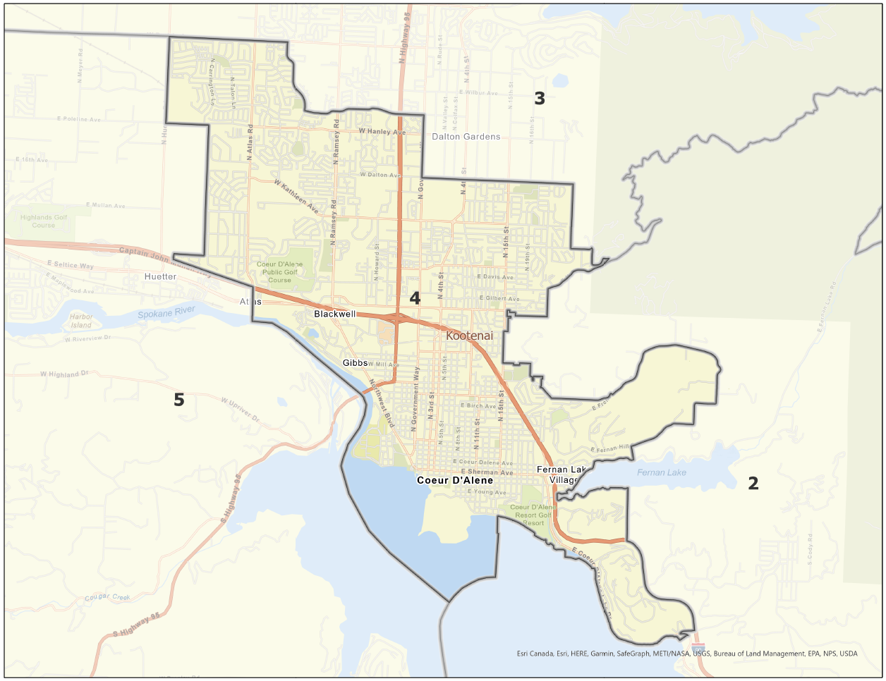 Map of Idaho Legislative District 4