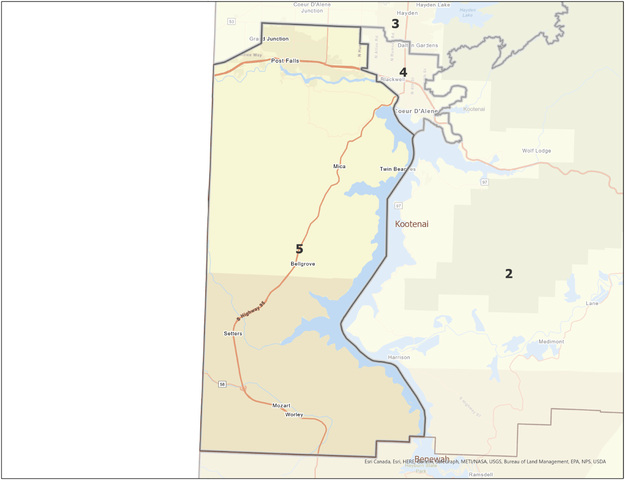 Map of Idaho Legislative District 5
